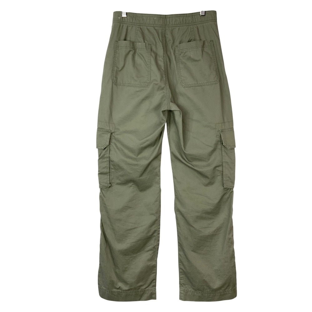Abercrombie & Fitch Olive Green Cargo Pants 27/4R High Rise Straight Leg - Picture 3 of 6
